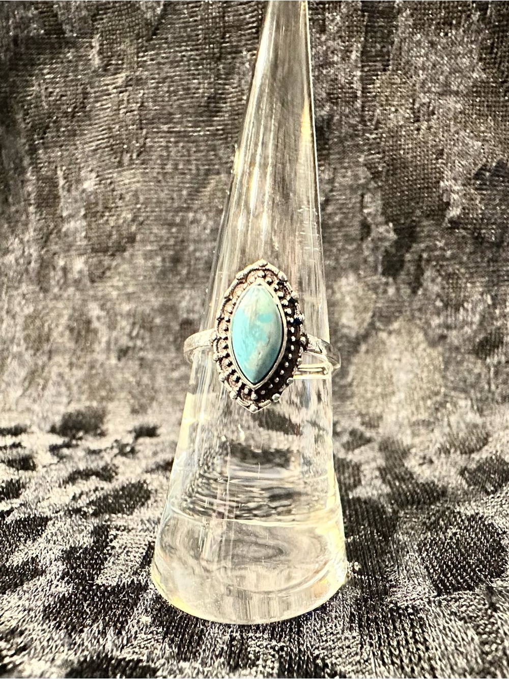 Silver Marquise Turquoise Fashion Ring